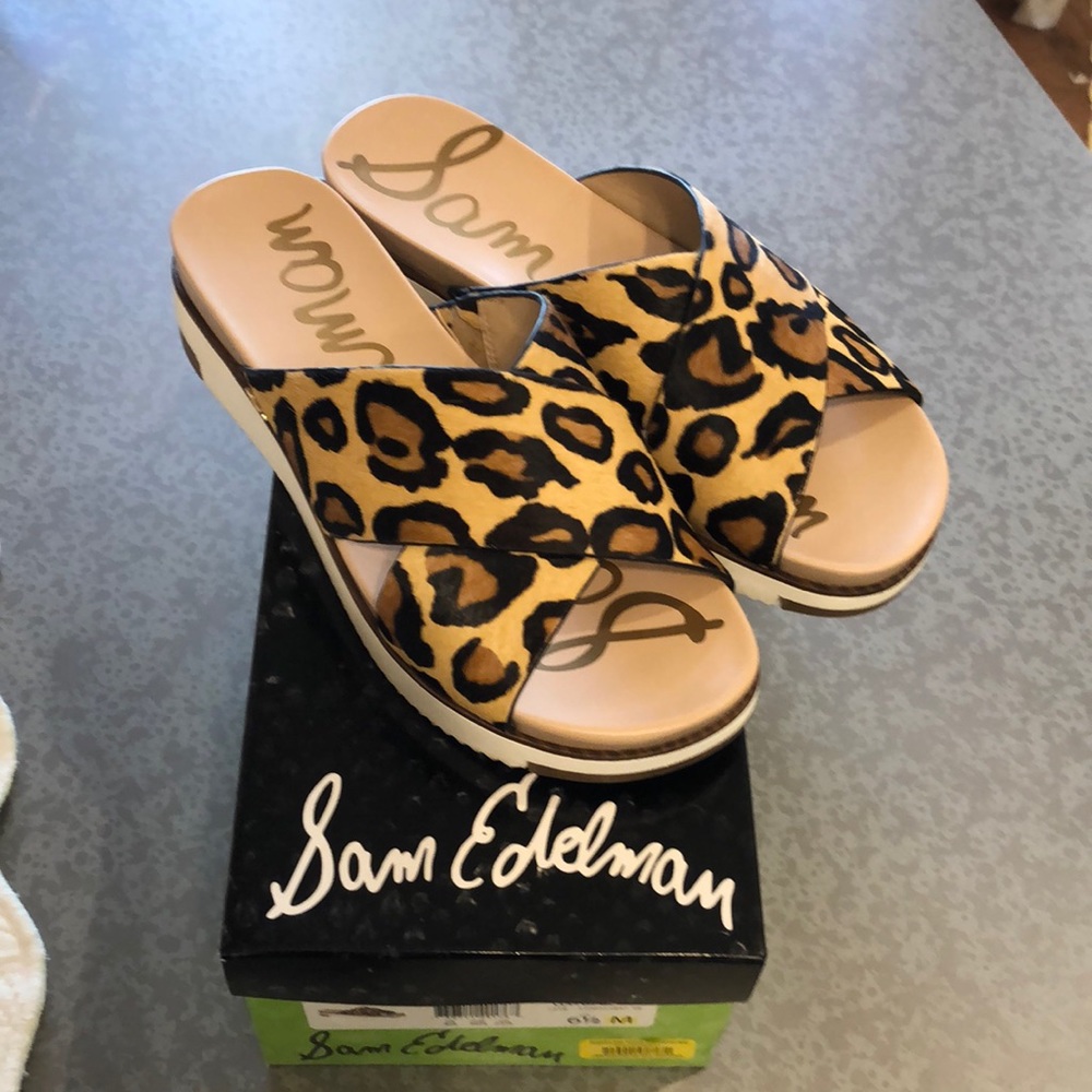 Sam Edelman leopard slides